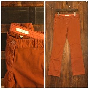 Ann Taylor Loft Burnt Orange Pants with Pockets 4P